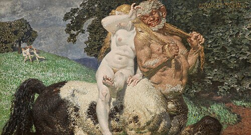 Centaur Abducting a Nymph, 1905, Alexander Rothaug