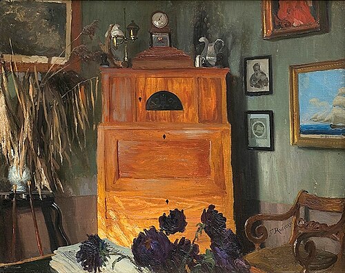 Wnętrze z Bohdanowa - kantorek, 1906, Ferdynand Ruszczyc