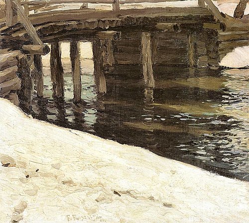 Bridge in winter, 1901, Ferdynand Ruszczyc