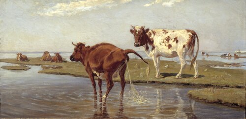 Cows on Saltholm, 1885, Theodor Philipsen