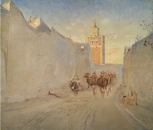 Camels in a Street in Tunisia, 1882, Theodor Philipsen