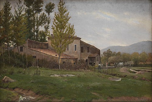Isola del Liri, Italy. Overcast Day, 1883, Theodor Philipsen