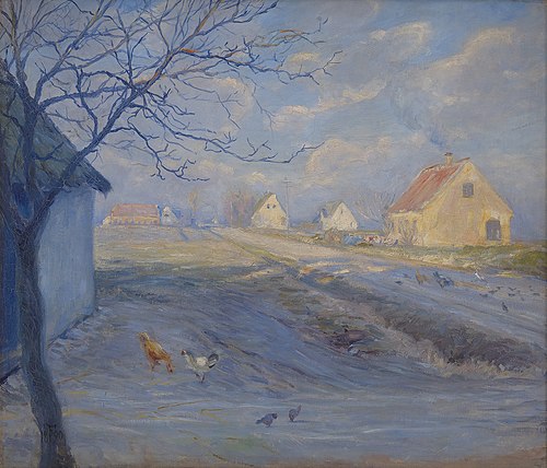 The Road to Copenhagen from Kastrup. The Island of Amager, 1890, Theodor Philipsen