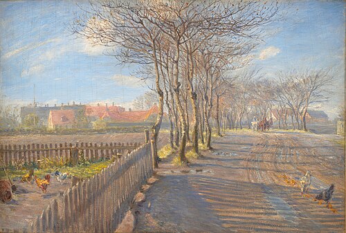 Country Lane with Trees. Kastrup, 1891, Theodor Philipsen