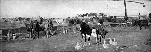 Kreaturer ved Hollænderbrønden, 1885, Theodor Philipsen