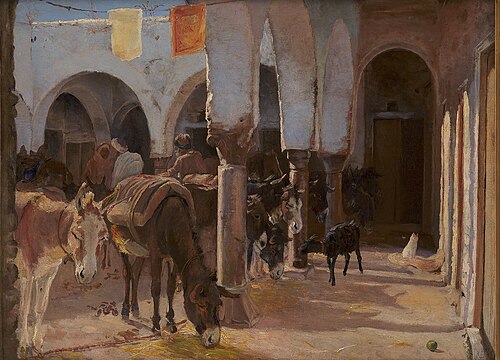 A Donkey House in Tunis, 1882, Theodor Philipsen