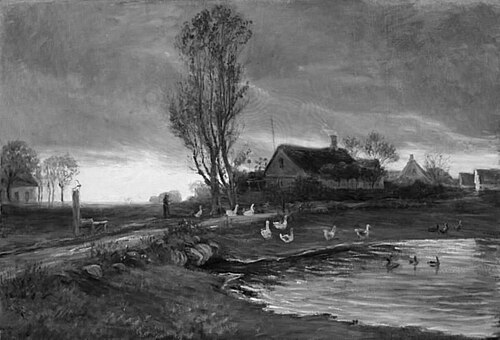 Et gadekær. Maglebylille, 1903, Theodor Philipsen