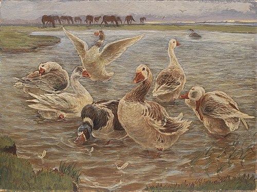 Geese on the Island of Saltholm, 1897, Theodor Philipsen