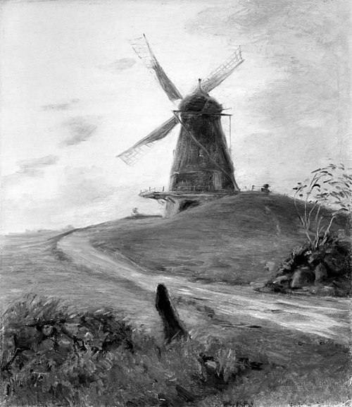 Kimmerlev Mill, Zealand. Sunset, 1906, Theodor Philipsen