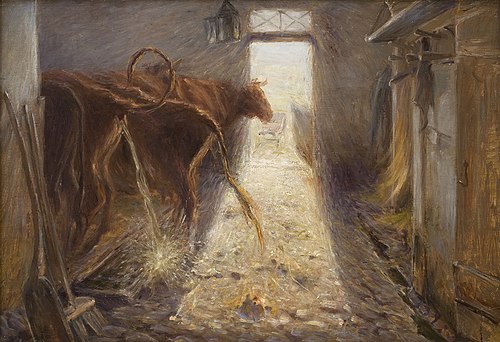 Cowshed on the Island of Saltholm, 1890, Theodor Philipsen