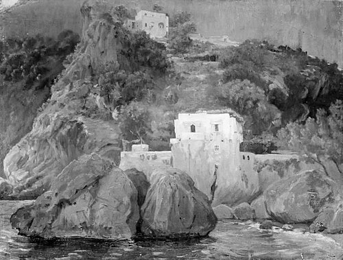 A coastline. Amalfi, Italy, 1878, Theodor Philipsen