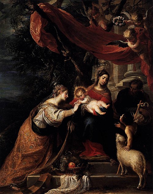 The Mystic Marriage of Saint Catherine, 1660, Mateo Cerezo
