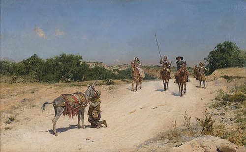 Sancho Panza recovers his lost donkey, 1894, José Moreno Carbonero