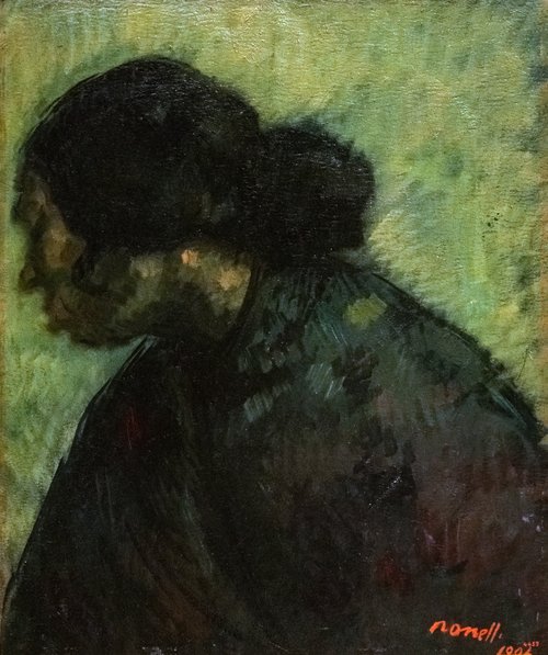 Cap de gitana (Museu Nacional d'Art de Catalunya, inv 004659-000), 1904, Isidre Nonell