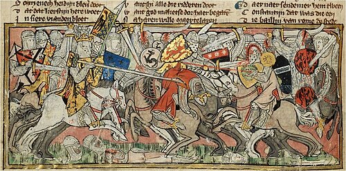 Charlemagne Killing a Moorish Leader, 1330, 