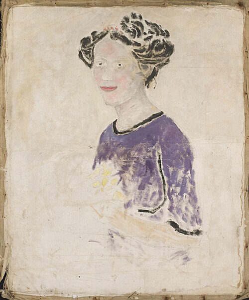 Woman in a lilac dress, 1907, Tadeusz Makowski