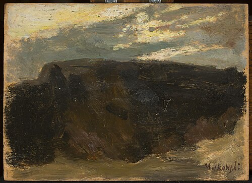 Landscape with the sun shining through, 1907, Tadeusz Makowski