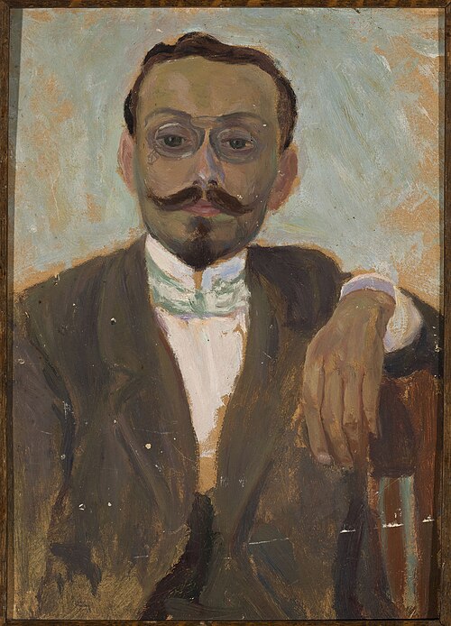 Portrait of sculptor Bolesław Bałzukiewicz, 1910, Tadeusz Makowski