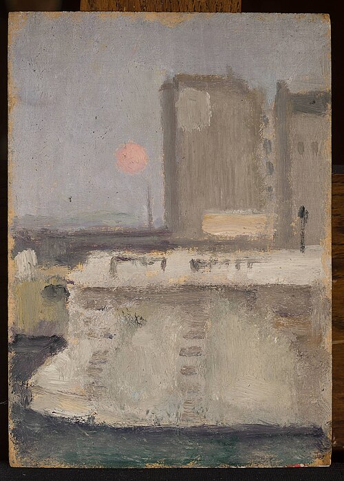 Fragment of a city in a fog, 1911, Tadeusz Makowski