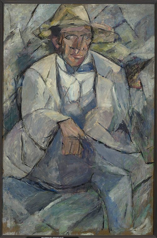 Portrait of a man in a white hat, 1913, Tadeusz Makowski