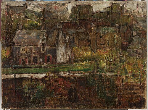 Widok miasta nad wodą, 1914, Tadeusz Makowski
