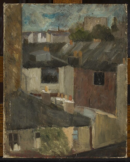 View through the window of a workroom, 1914, Tadeusz Makowski