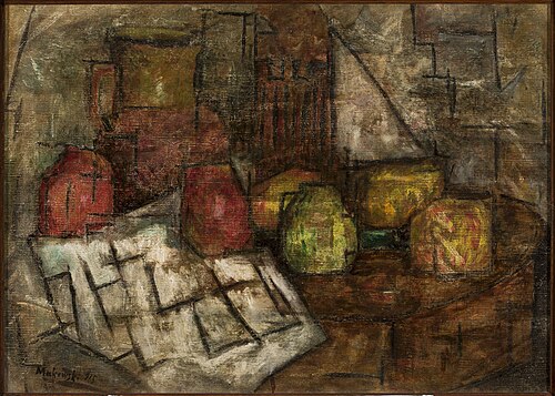 Martwa natura z dzbanem i owocami, 1915, Tadeusz Makowski