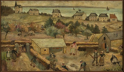 Farmhouse in Keranquernat, 1917, Tadeusz Makowski
