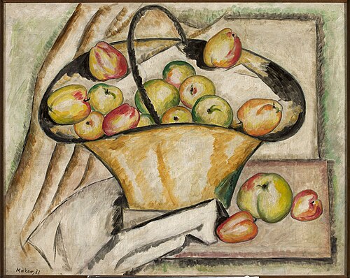 Basket with apples, 1918, Tadeusz Makowski