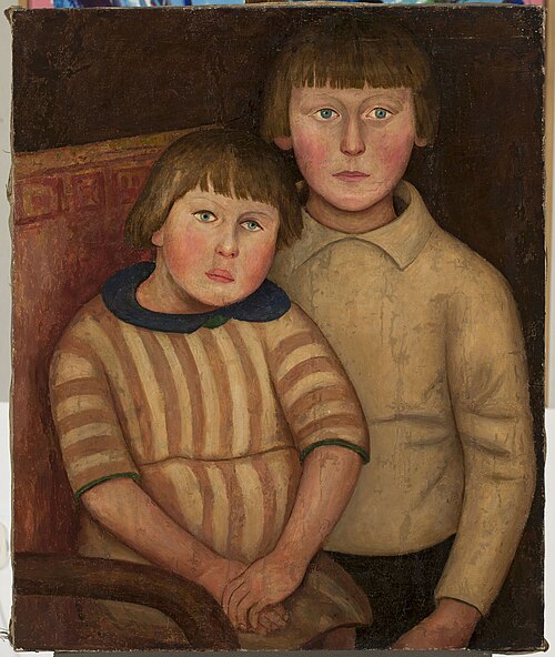 Portrait of two children, 1918, Tadeusz Makowski