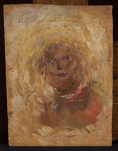 Sketch of a head with fair hair, 1919, Tadeusz Makowski