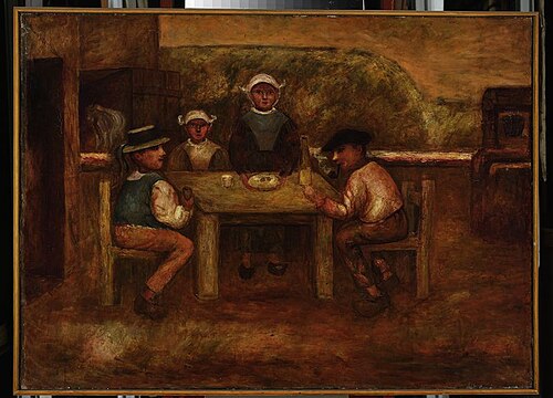 Peasants’ meal, 1919, Tadeusz Makowski