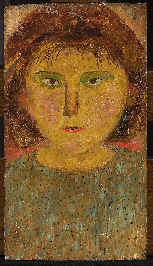 Little girl with a fringe, 1919, Tadeusz Makowski