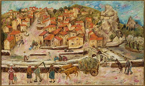 View from the bridge in Espaly, 1920, Tadeusz Makowski