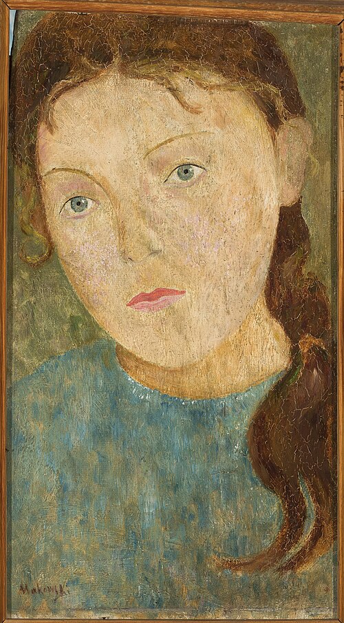 Girl with a red plait, 1920, Tadeusz Makowski