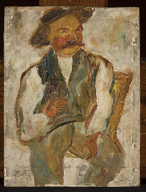 Study of a peasant in a hat, 1920, Tadeusz Makowski