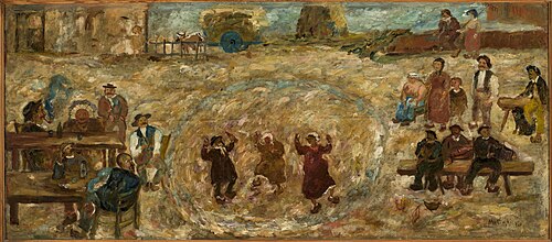 Play in a village, 1920, Tadeusz Makowski