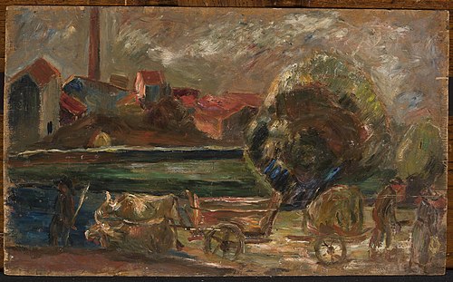 Landscape with a factory chimney, 1921, Tadeusz Makowski