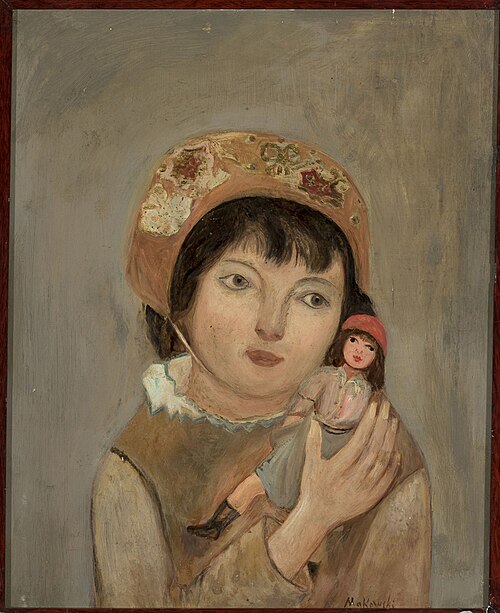 Little girl with a doll, 1922, Tadeusz Makowski