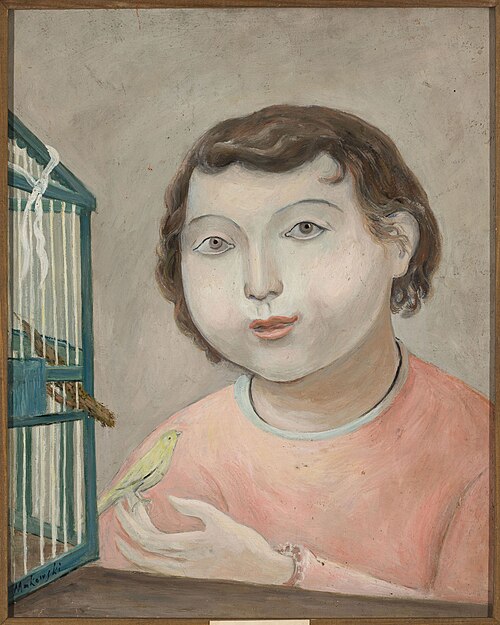 Girl with a canary, 1922, Tadeusz Makowski