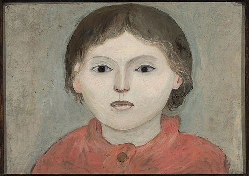 Dziewczynka w pomarańczowej sukni, 1922, Tadeusz Makowski