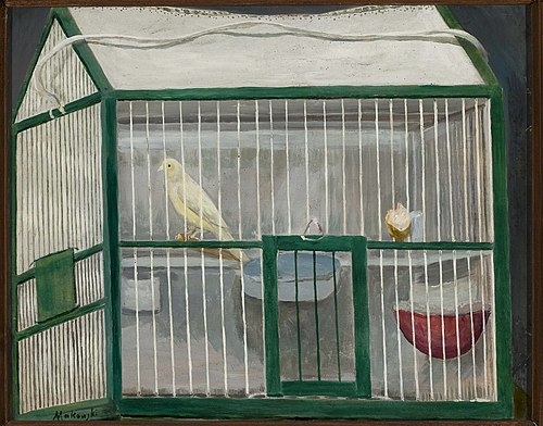 Cage with a canary, 1922, Tadeusz Makowski