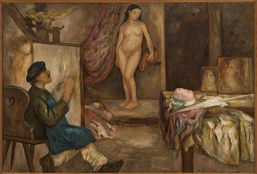 Painter and a model, 1923, Tadeusz Makowski