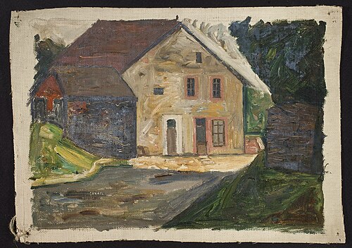 Brick house with an annex, 1924, Tadeusz Makowski