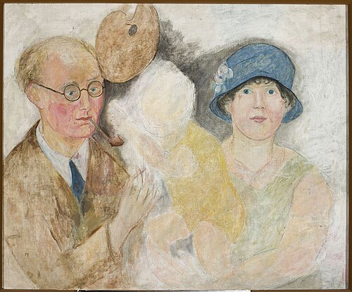 Portrait du peintre Marcel Gromaire et sa famille., 1925, Tadeusz Makowski