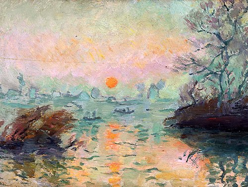 Paysage au coucher du soleil., 1906, Tadeusz Makowski