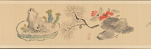 Letter Enclosing Flowers, 1831, Okada Hankō