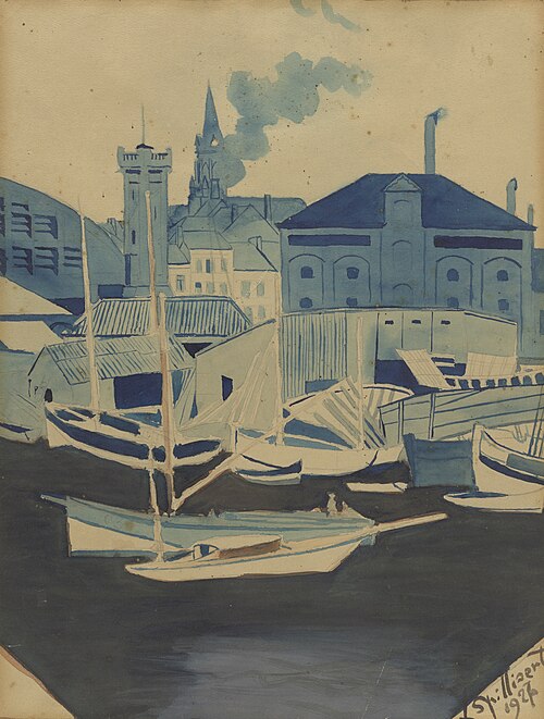 Havenzicht, 1927, Léon Spilliaert