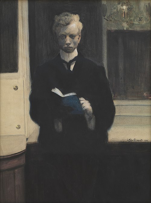 Self-portrait with a Blue Sketchbook, 1907, Léon Spilliaert