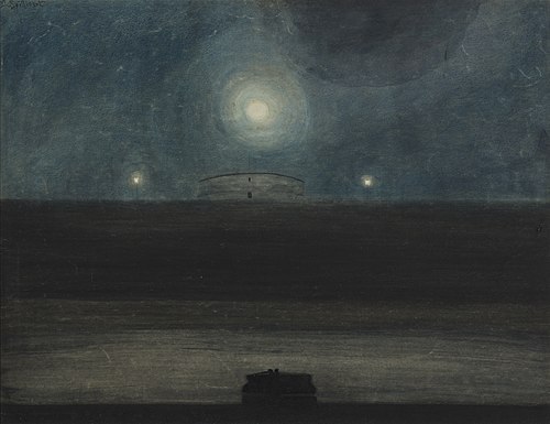Strand met maan, 1908, Léon Spilliaert